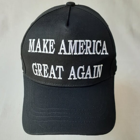 MAGA - 45-47 - Black Baseball Cap - Adjustable Fit - Picture 2 of 8